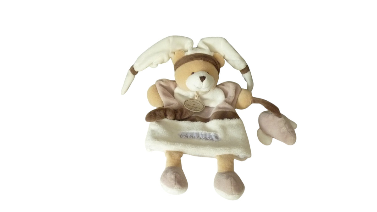 Doudou ours Mario marionnette marron - Graine de doudou - DC2193 Doudou et Compagnie