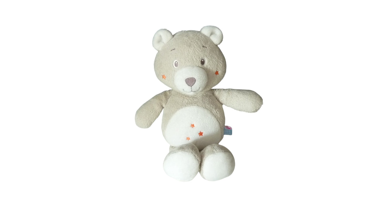 Peluche ours gris blanc - Sucre d'Orge 26 cm
