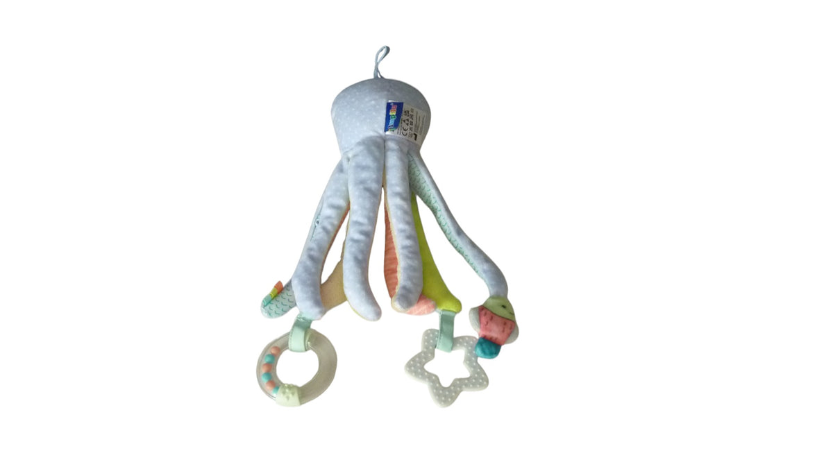 Peluche pieuvre éveil multicolore - Lupilu 35 cm