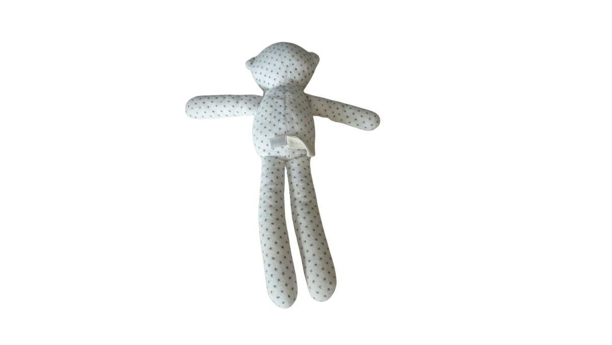 Peluche chat blanc étoiles - Monoprix 29 cm