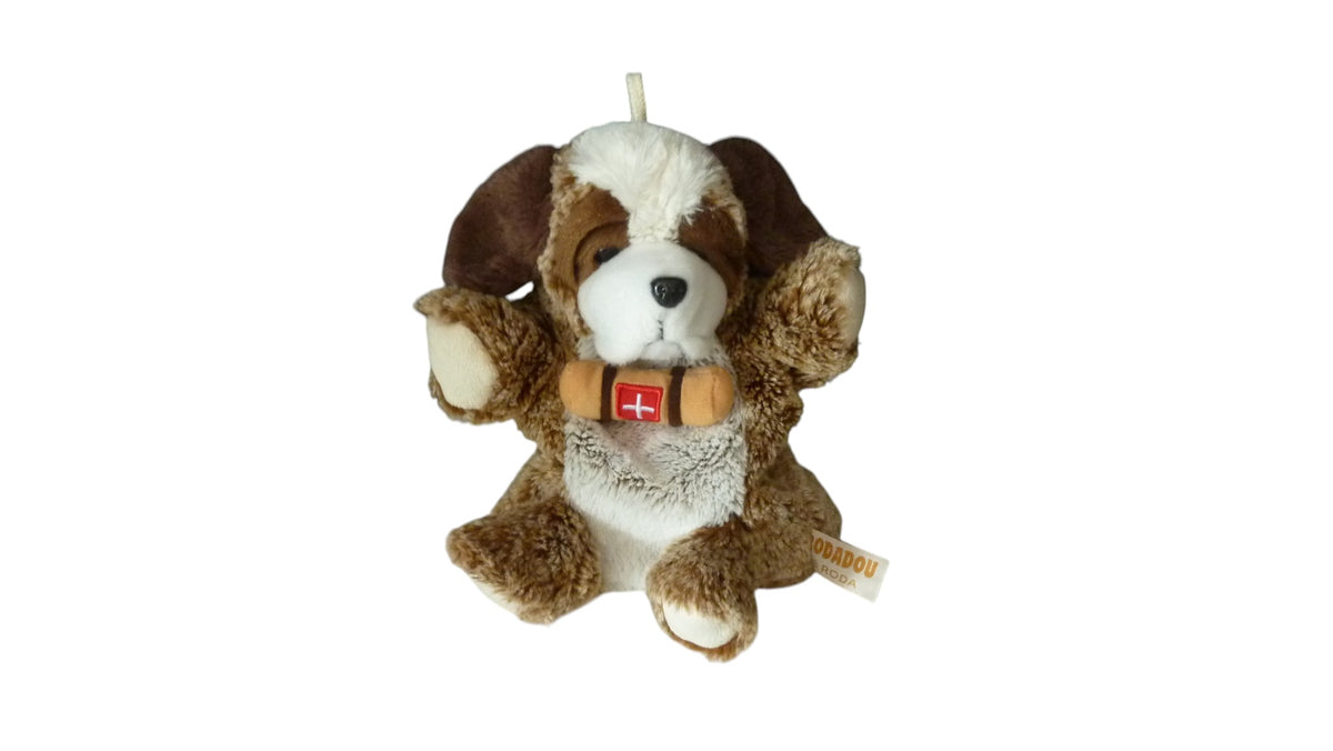 Doudou chien St Bernard marionnette marron - Roda