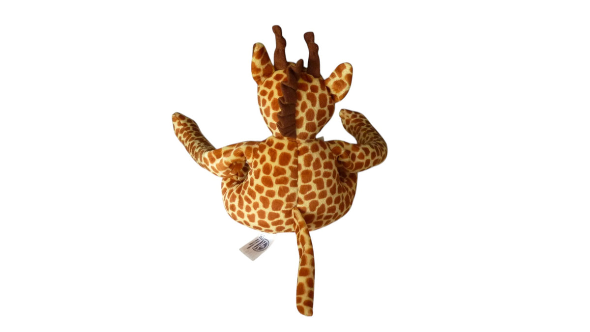Peluche girafe marron crème - DMC 17 cm