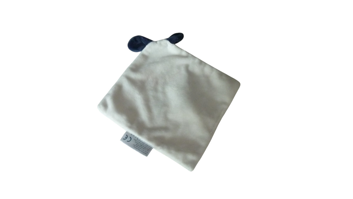 Doudou chien plat blanc bleu - Air France
