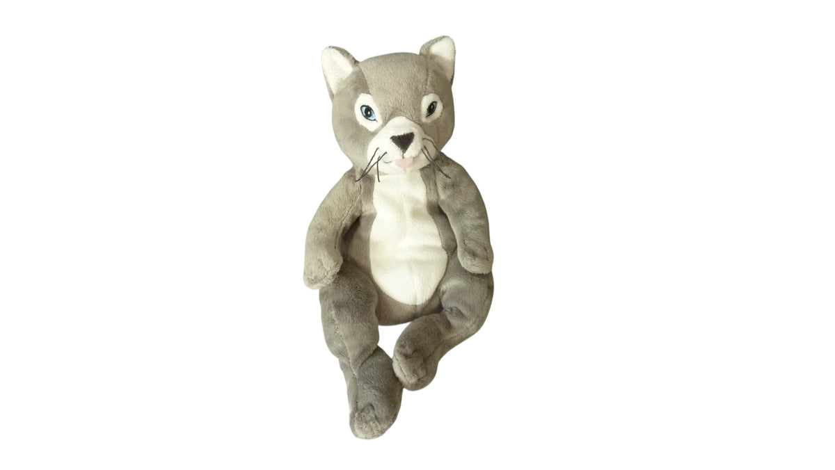 Peluche chat gris blanc - Ikea 30 cm