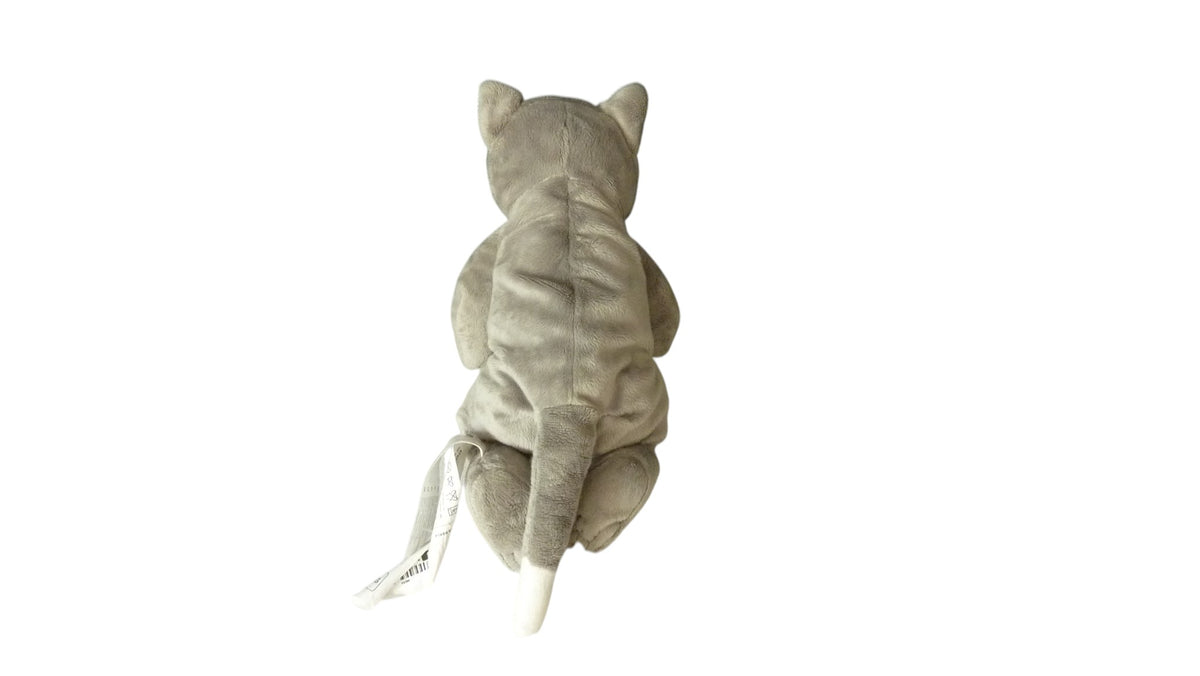 Peluche chat gris blanc - Ikea 30 cm