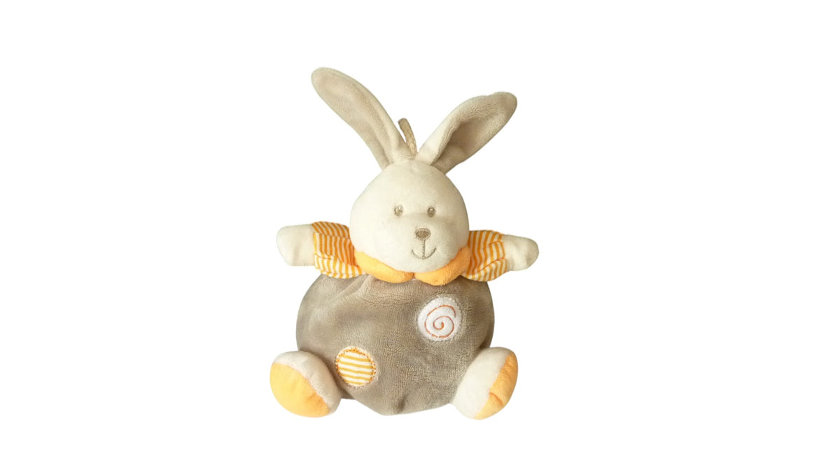 Peluche lapin orange taupe - Fashy Little Stars 17 cm