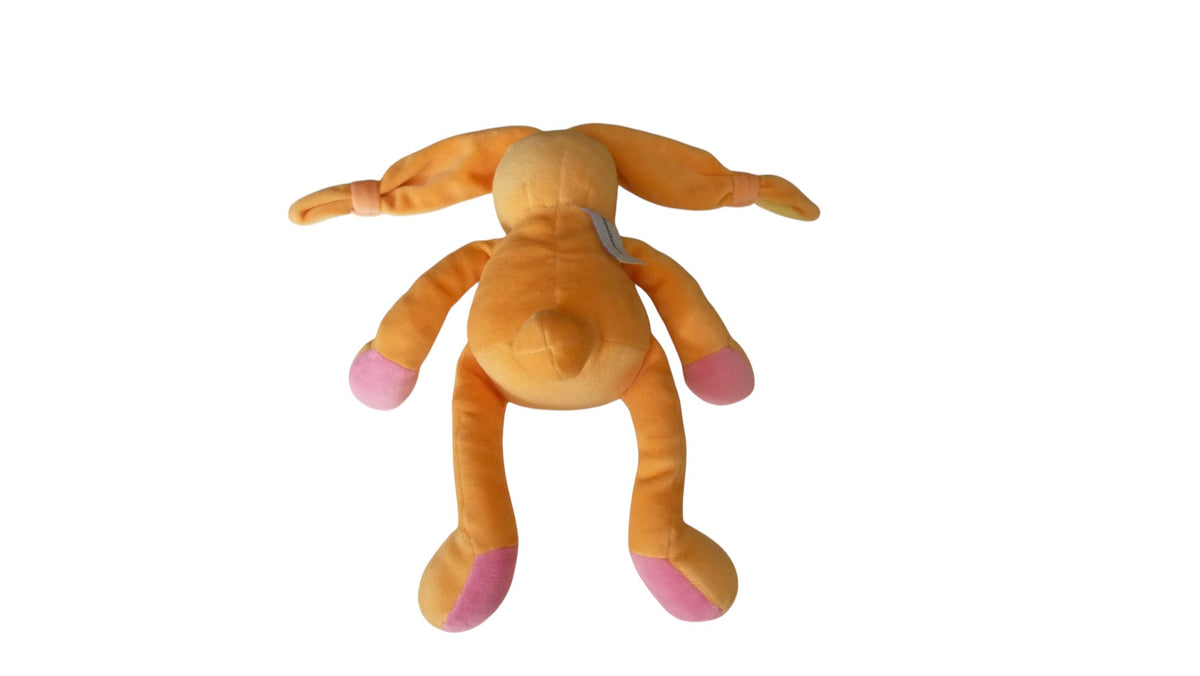 Peluche lapin orange fuchsia - Nounours 26 cm