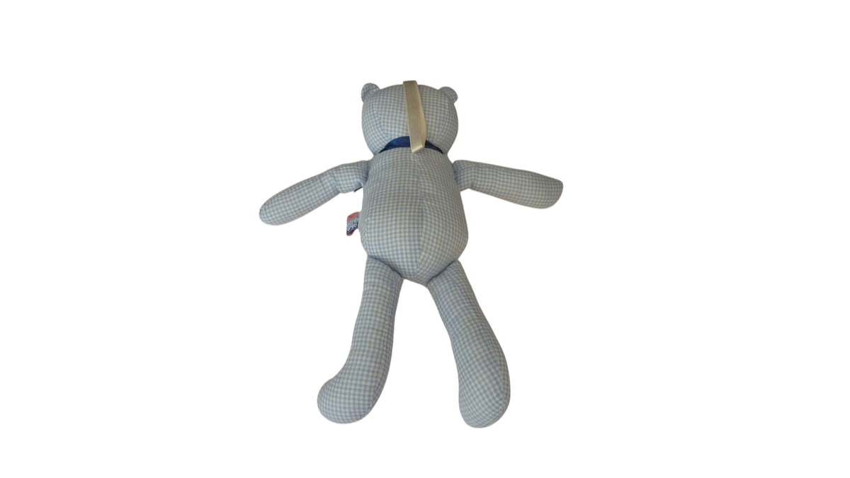 Peluche ours bleu blanc - Sucre d'Orge 27 cm