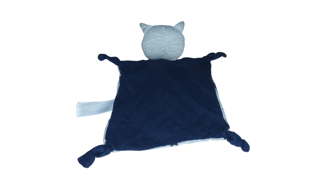 Doudou chat plat gris bleu - TAO