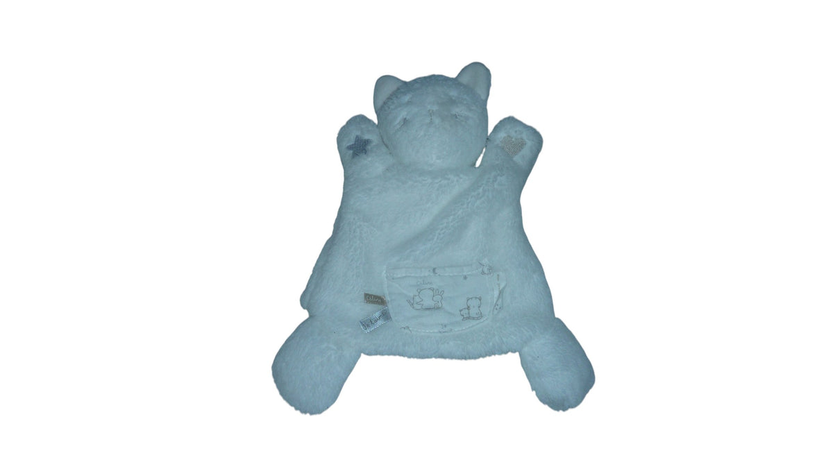 Doudou marionnette chat blanc - Sergent Major