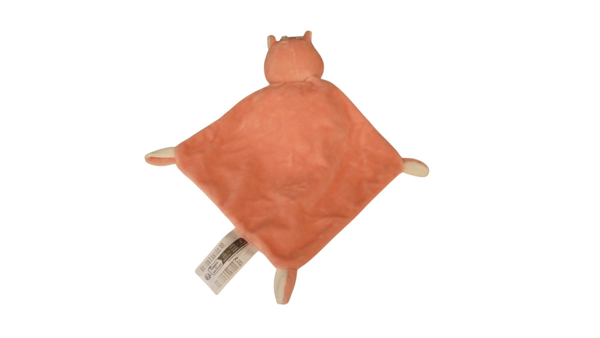 Peluche écureuil Mots d'Enfants orange avec mouchoir – 17 cm