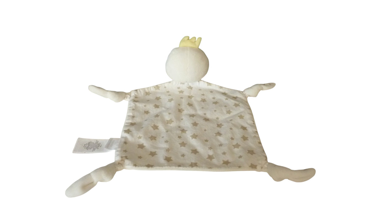 Doudou poussin plat blanc à étoiles avec quatre nouages – Primark 25 cm