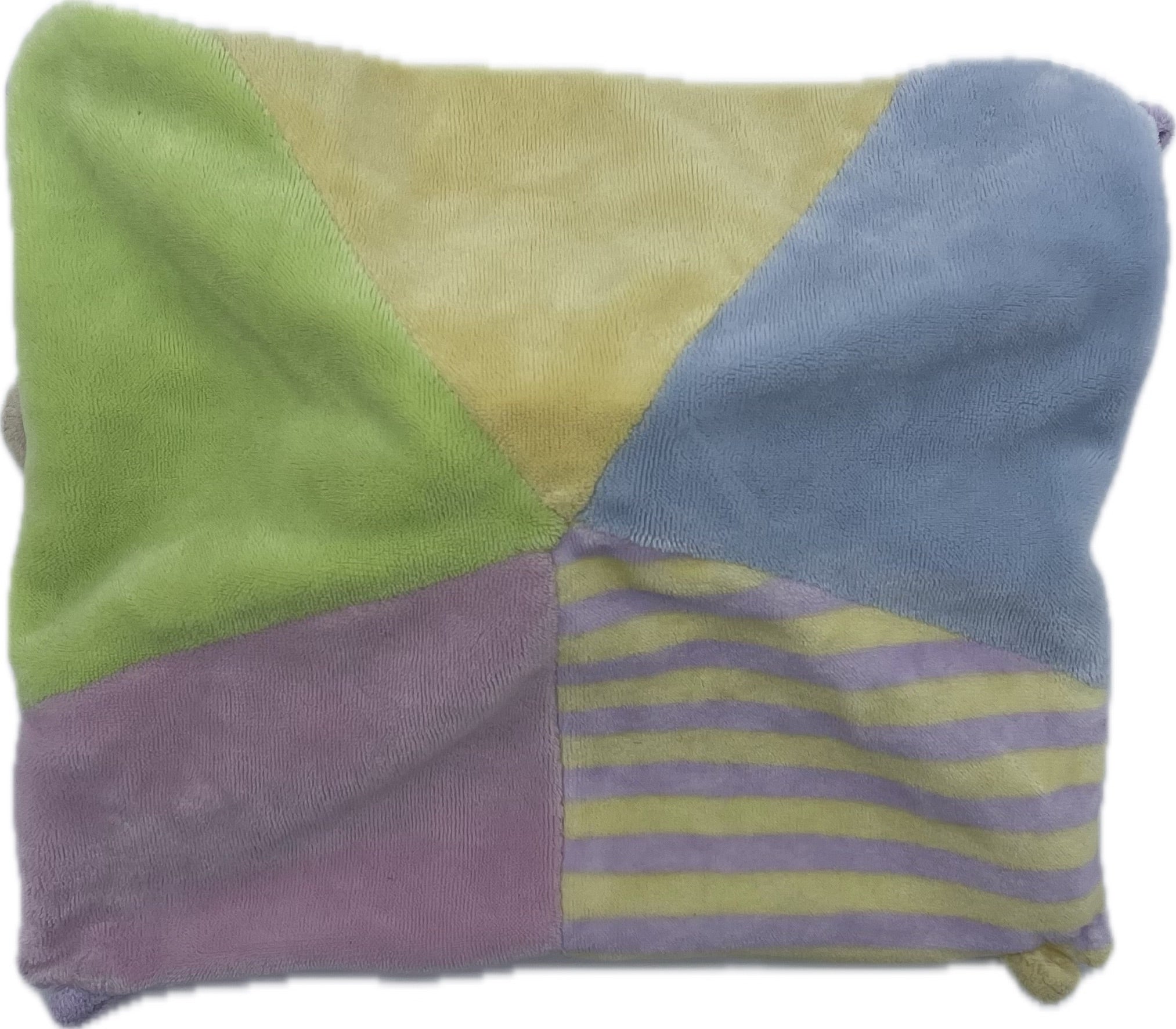 Doudou lapin plat bleu rose jaune - CMP