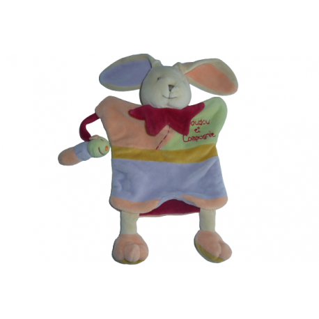 Doudou lapin Le Petit Lapin marionnette et sa chenille DC1608 SOS doudou Doudou et Compagnie