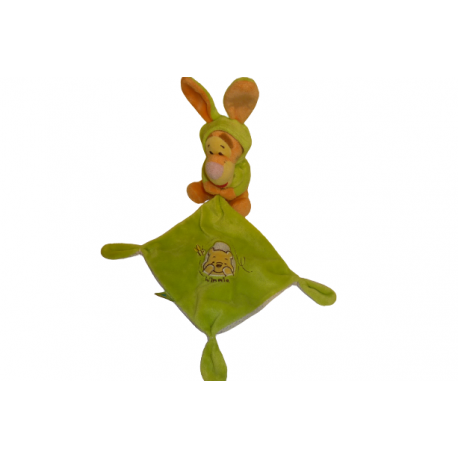 Doudou Tigrou peluche mouchoir déguisé en lapin Disney