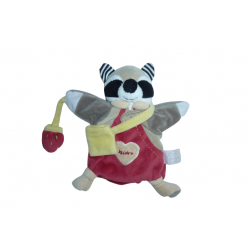 Doudou marionnette raton laveur Mario Isidro DC1566 Doudou et Compagnie