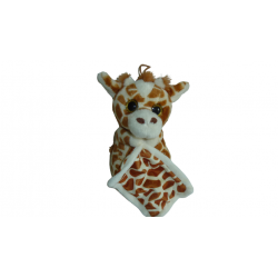 Doudou peluche mouchoir Girafe 21 cm