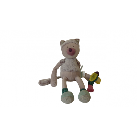 Doudou peluche chat Les Pachats Moulin Roty