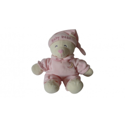 Doudou peluche ours Baby Bear 28 cm rose Gipsy
