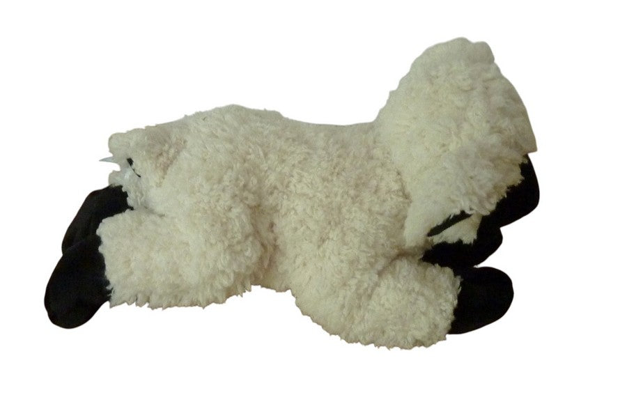 Peluche mouton blanc crème noir - Nicotoy - 26 cm