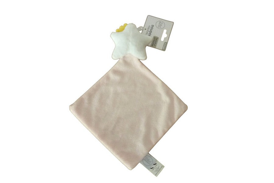 Doudou étoile plat rose blanc - Bébé Douceur