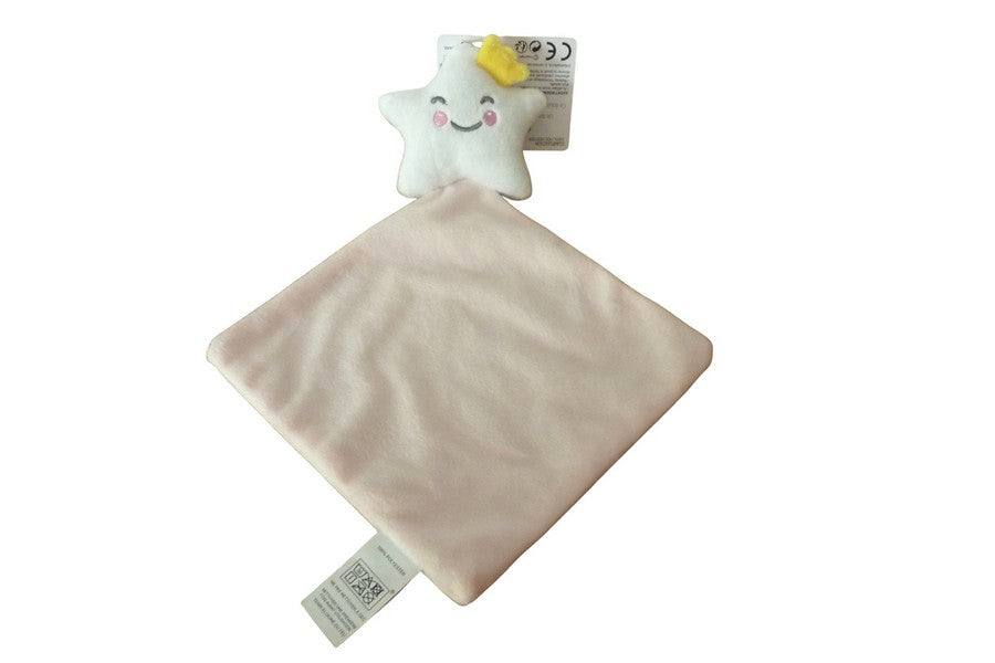 Doudou étoile plat rose blanc - Bébé Douceur