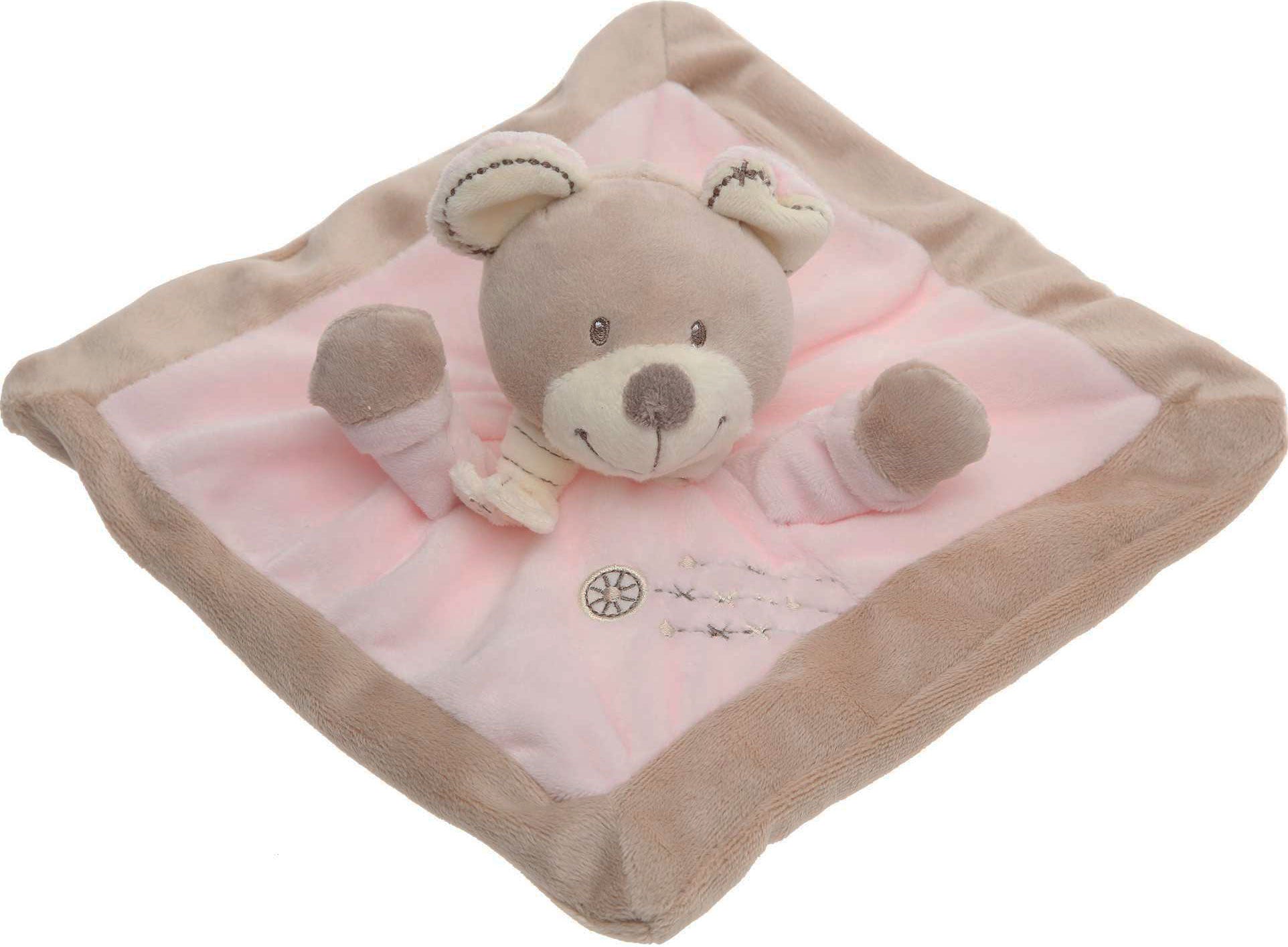 Doudou ours plat rose marron - Cuddles - Nicotoy Simba Toys