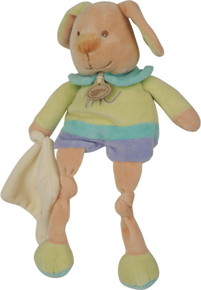 Peluche chien vert avec mouchoir - Gribouillis - BN656 Baby'Nat - 30 cm