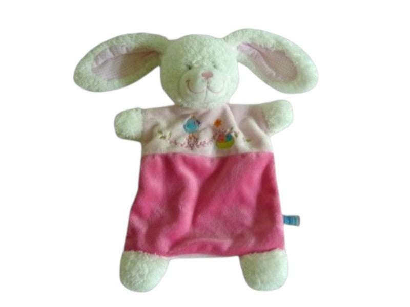 Doudou lapin plat rose - Tex Baby