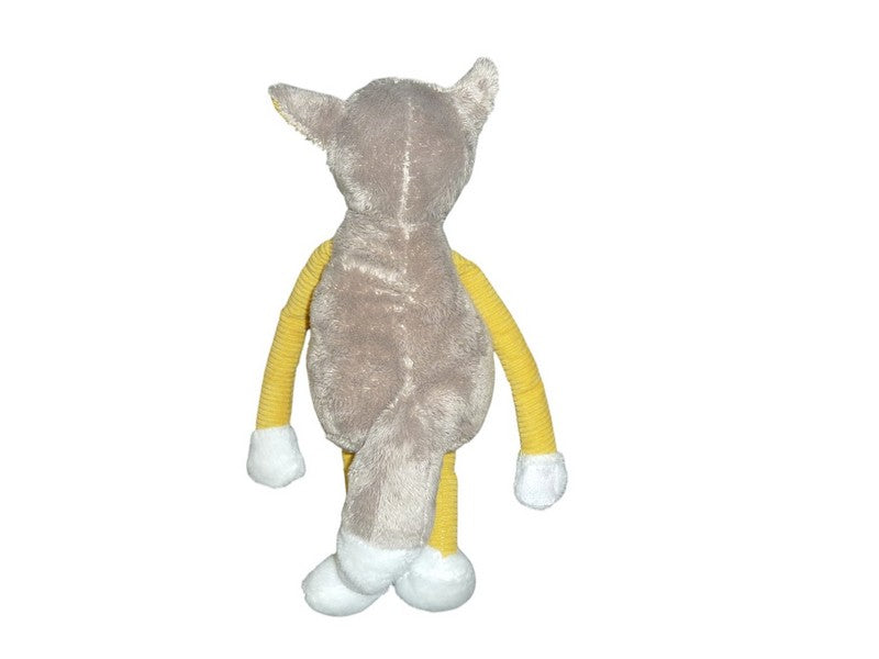 Peluche renard dormeur jaune - 32 cm