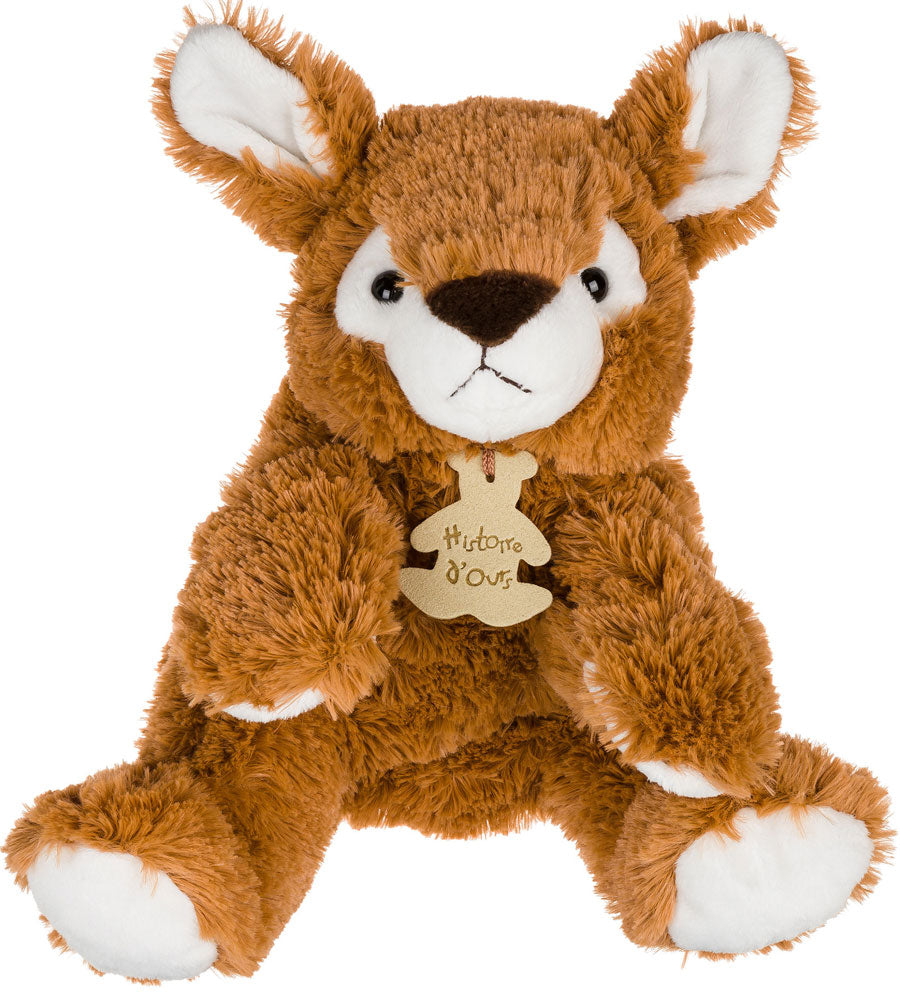 Doudou kangourou marionnette marron - HO1385 Histoire d'Ours - 24 cm
