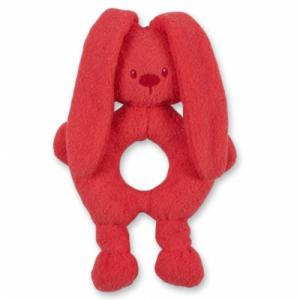 Doudou lapin hochet rouge - Collection Lapidou -  Nattou - 20 cm