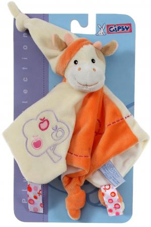Doudou vache plat orange crème - Gipsy