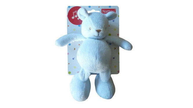 Peluche ours musicale bleu - Rosy et Emil - Nattou - 20 cm