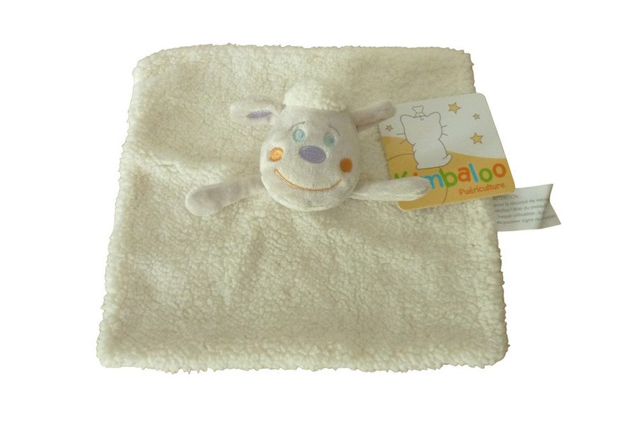 Doudou mouton plat blanc crème beige - Kimbaloo