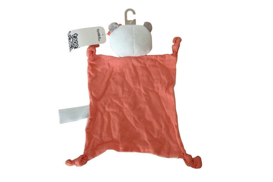 Doudou ours plat rose blanc - TAO