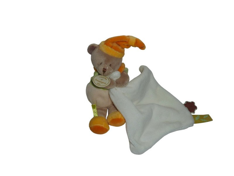Peluche ours avec mouchoir - Mélis & Lila - DC2644 Doudou et Compagnie