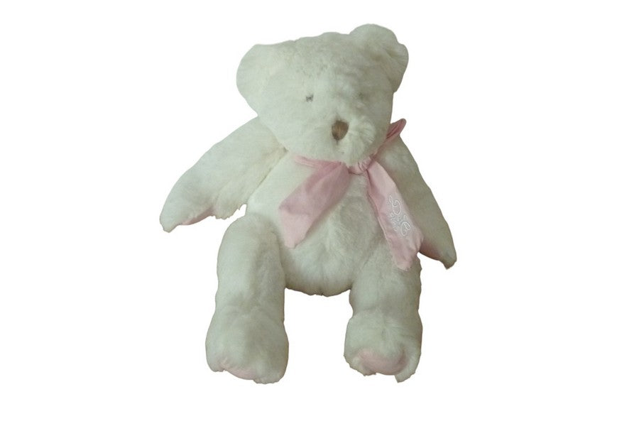 Peluche ours blanc rose - Mon tout petit - Doudou et Compagnie DC2342 - 24 cm