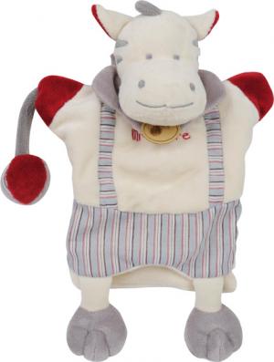 Doudou Mr zèbre marionnette blanc crème - BN508 Baby'Nat