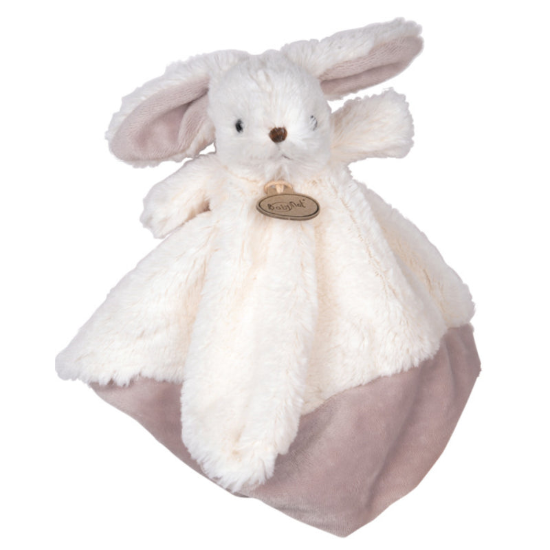 Doudou lapin plat blanc - Les Flocons - BN051 Baby'Nat