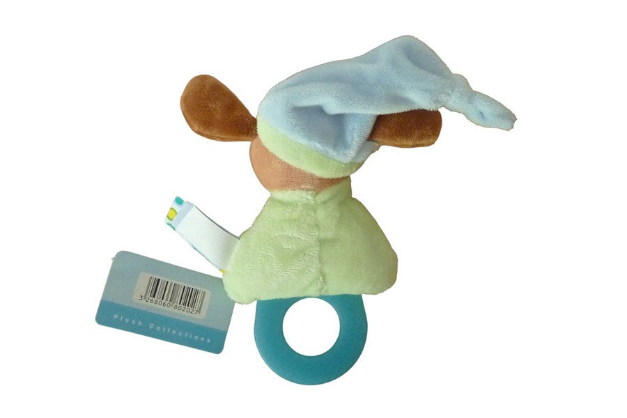 Doudou anneau de dentition Pomme chien vert bleu - Gipsy