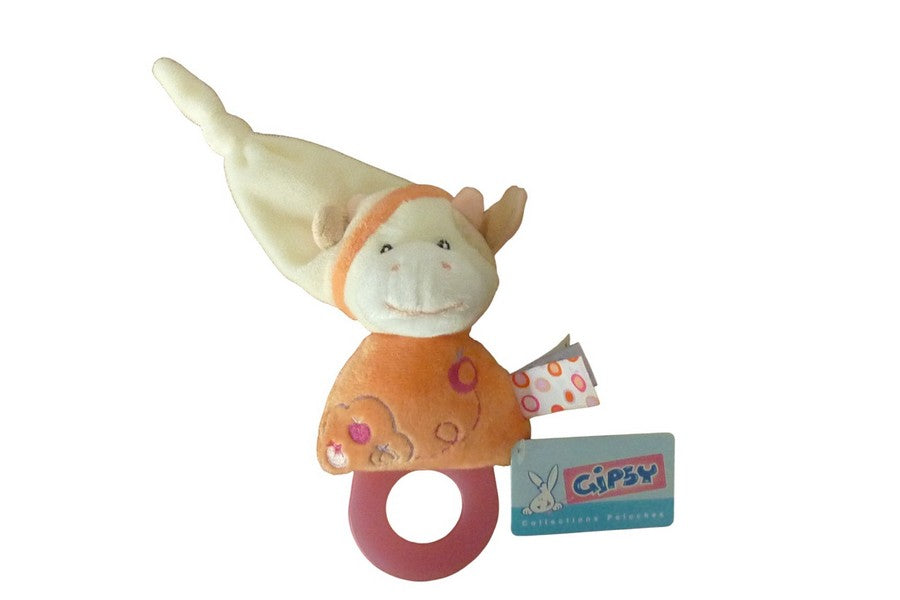 Doudou anneau de dentition Pomme vache orange - Gipsy