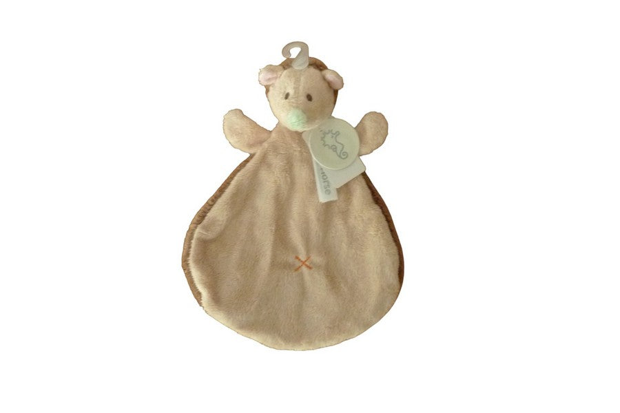 Doudou hérisson plat Huggy marron beige - Happy Horse