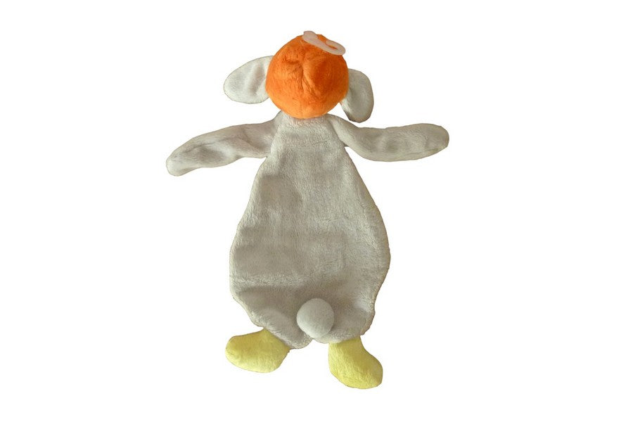 Doudou lapin plat Rafi rose orange jaune - Happy Horse