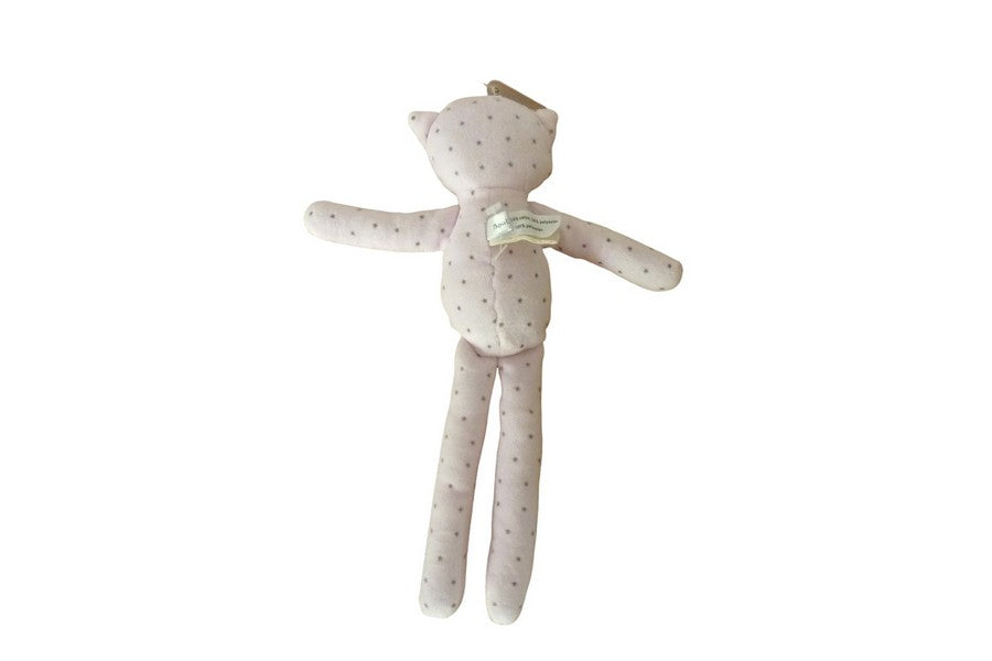 Peluche chat rose étoiles - Monoprix - 28 cm