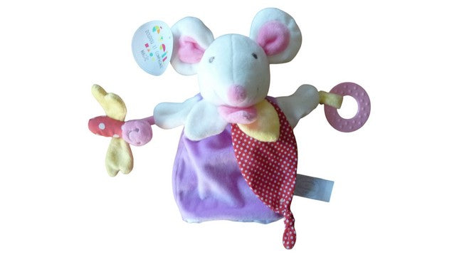 Doudou souris rose mauve - Magic Marionnette - DC3005 Doudou et Compagnie