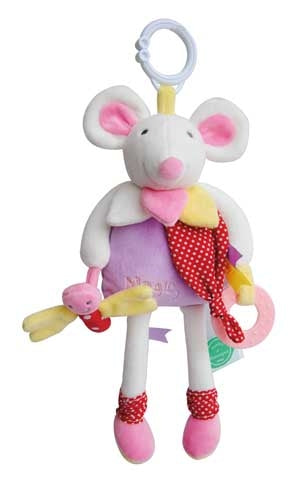 Peluche éveil souris DC3006 - Doudou et Compagnie - 28 cm
