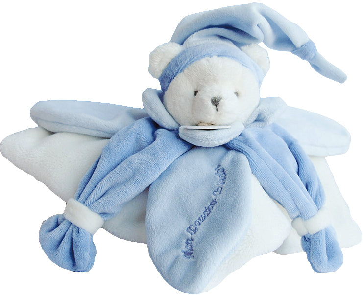 Doudou ours plat bleu - Collector - DC2921 Doudou et Compagnie