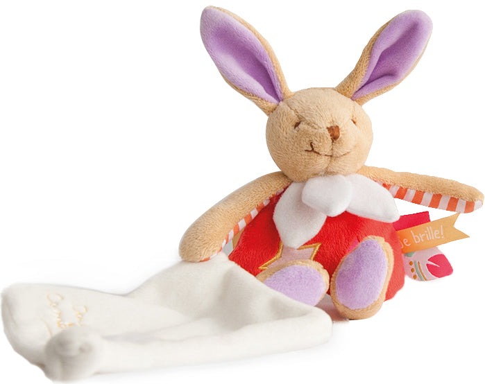 Peluche lapin Magic avec mouchoir luminescent - Doudou et Compagnie DC3025