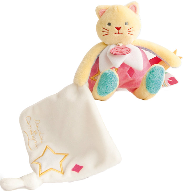 Peluche chat avec mouchoir Magic - Doudou et Compagnie DC3021 - 20 cm